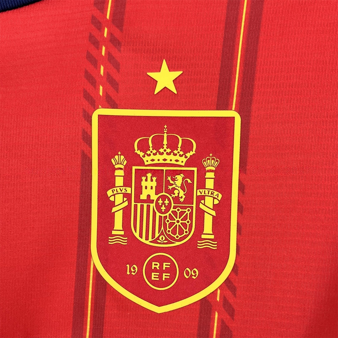 Spain 2026 Home Red Long Sleeves Jersey - Fans Version - Unitedfutballjersey