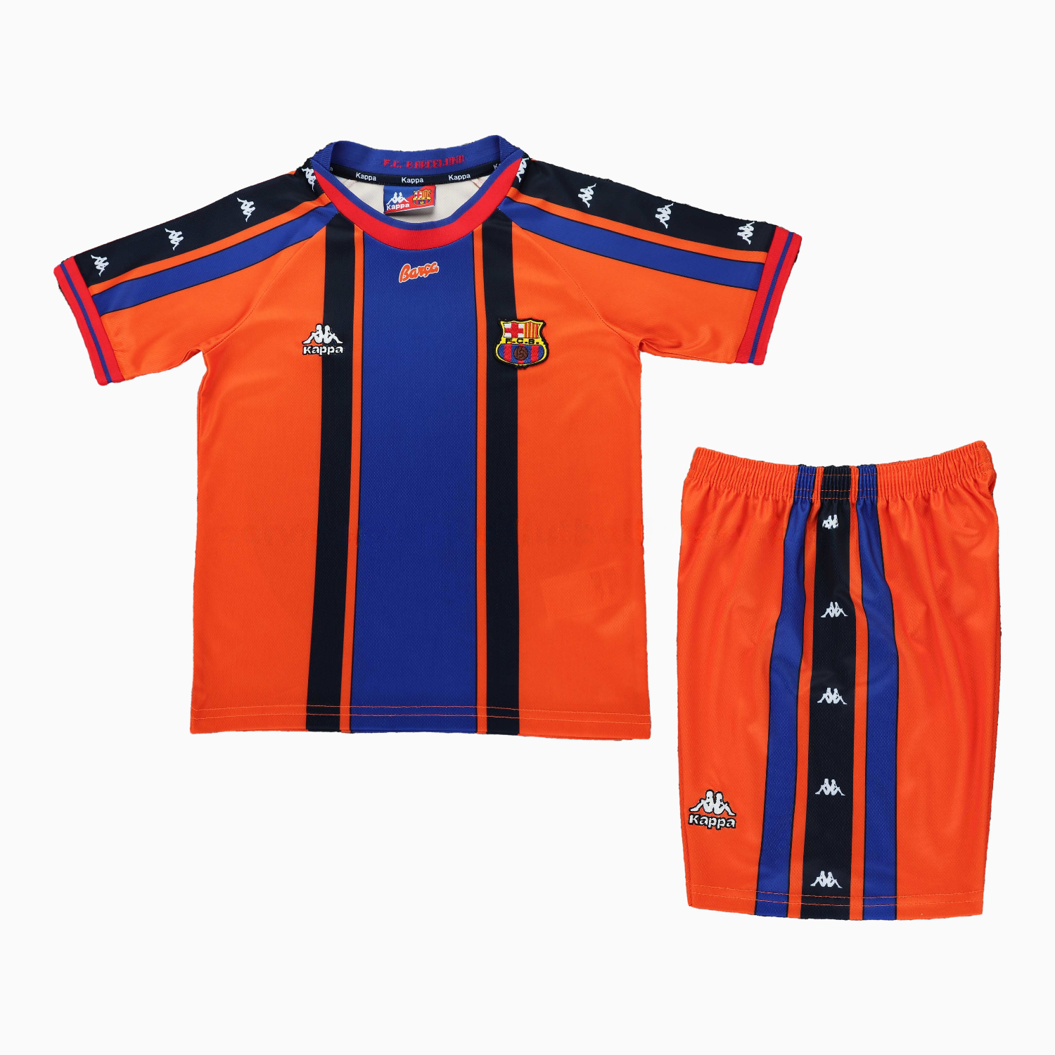 Retro Barcelona 1997-98 Away Kids Kit - Unitedfutballjersey