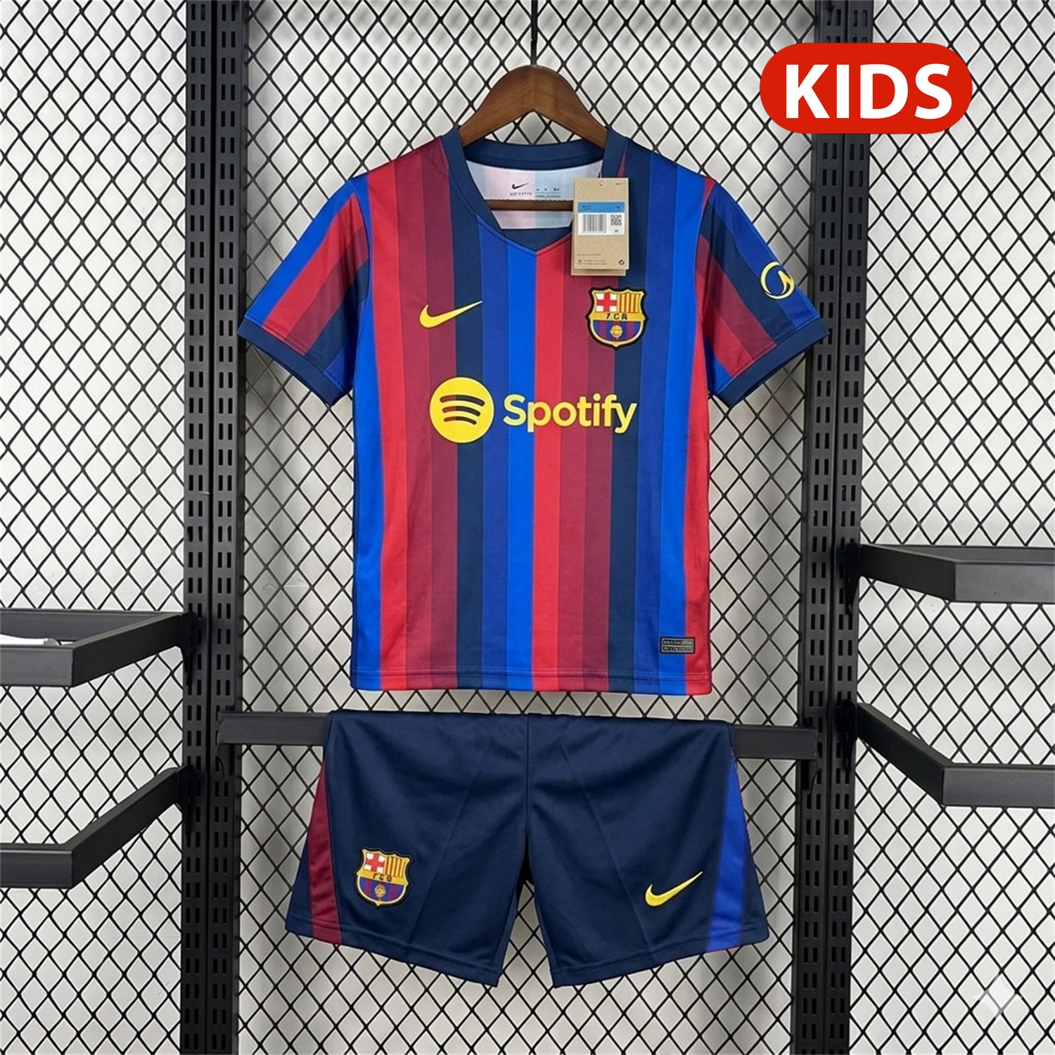 Barcelona 26-27 Spotify Home Kids Kit - Unitedfutballjersey