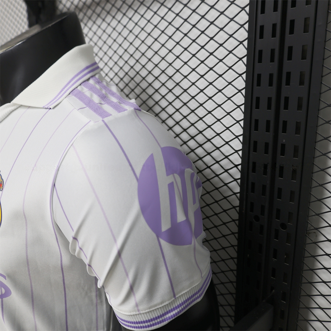 Real Madrid 25-26 Retro Style White Polo Jersey - Player Version - Unitedfutballjersey