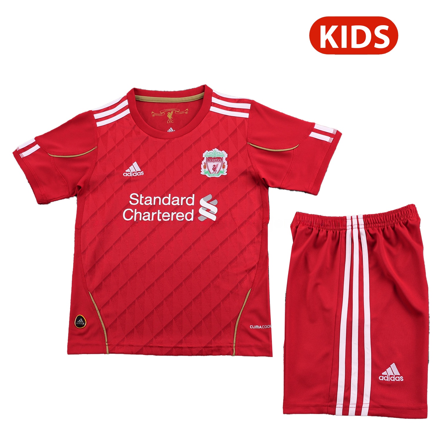 Retro Liver.pool 2010-11 Home Kids Kit - Unitedfutballjersey
