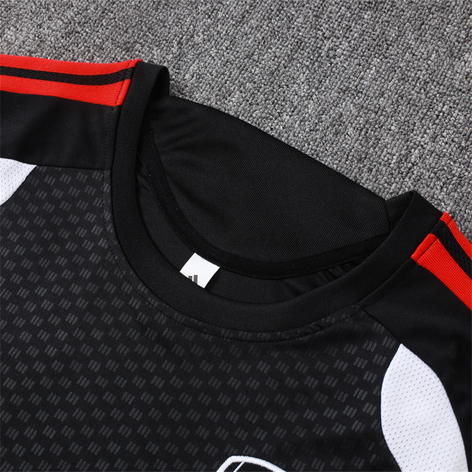 Arsenal 26-27 Short-Sleeve Training Set - Red Edge Black Top & Shorts - Unitedfutballjersey