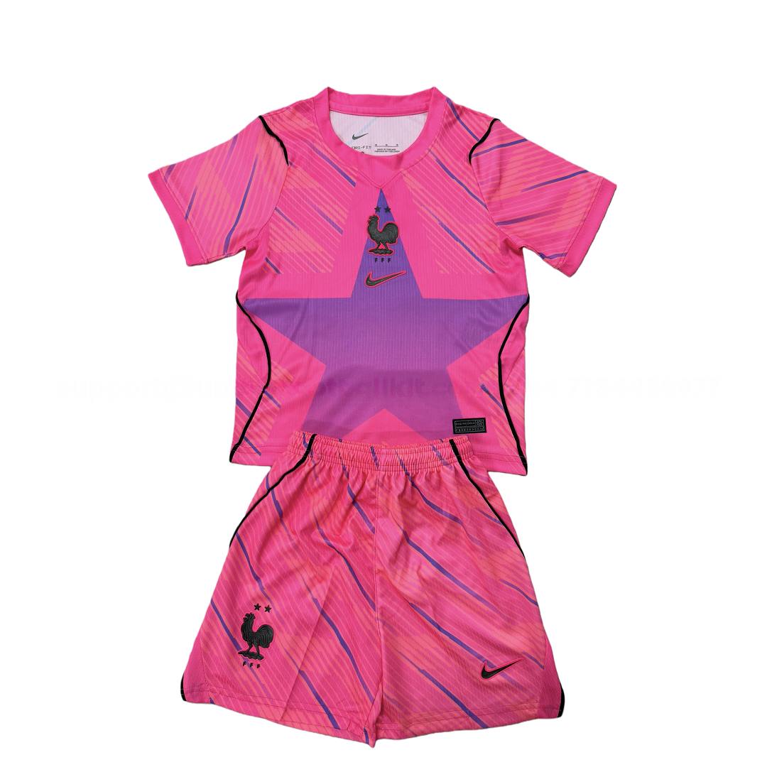 France 2026 Pink Goalkeeper Men's Adult Jersey Set - Fans Version - Unitedfutballjersey