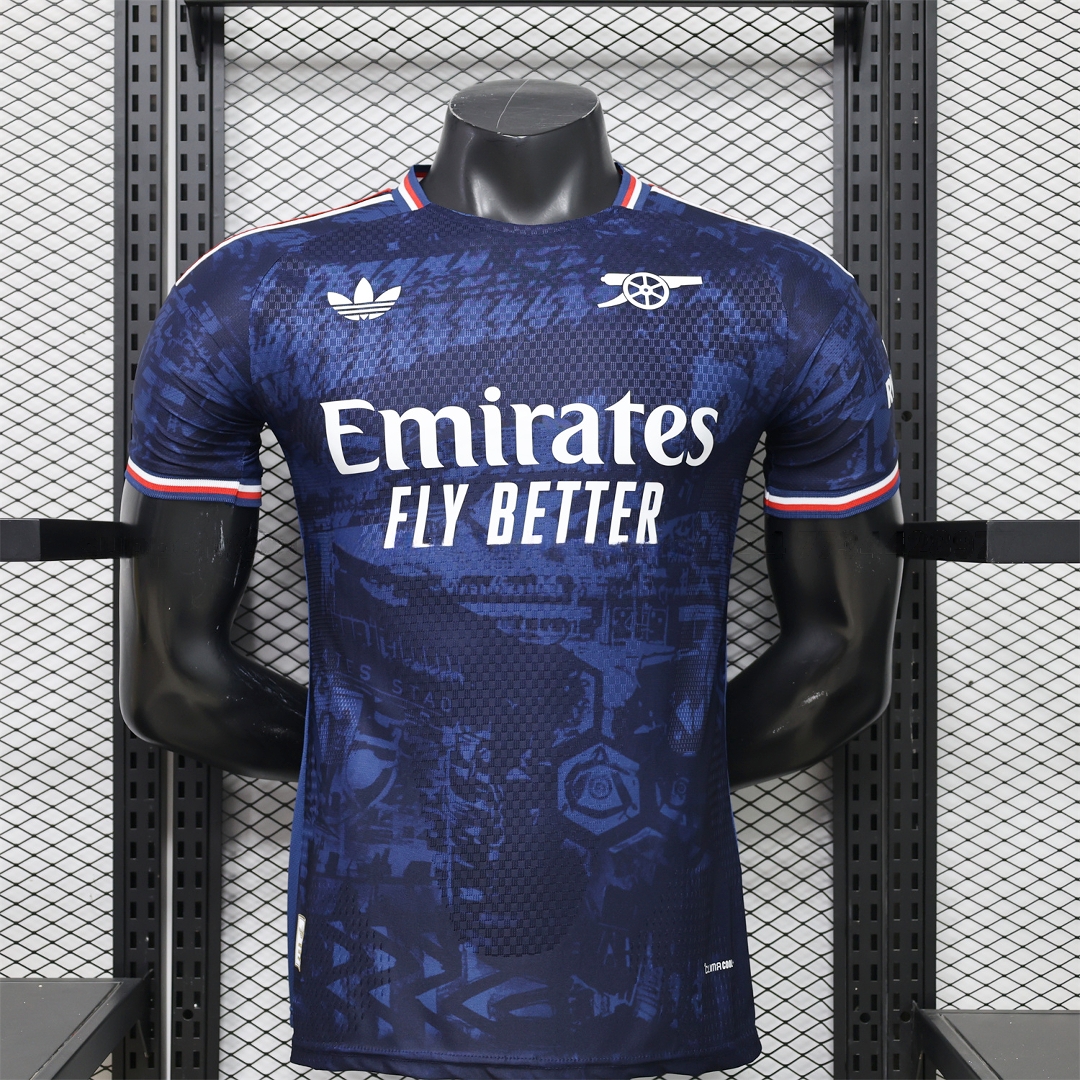 Arsenal 26-27 Dark Blue Digital Pattern Cannon Special Edition Jersey - Player Version - Unitedfutballjersey