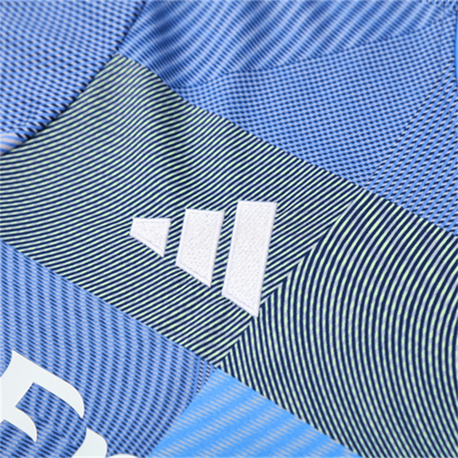 Real Madrid 25-26 Pre-Match Kids Short-Sleeve Training Set - Blue-Gray Camouflage Top and Blue Shorts - Unitedfutballjersey