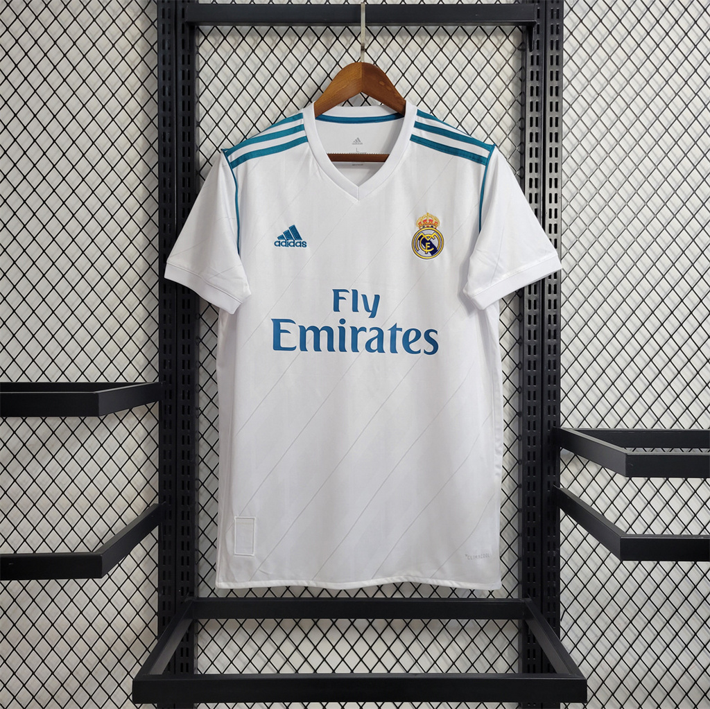 Retro Real Madrid 17-18 Home Jersey - with Champions League Final Final - Unitedfutballjersey