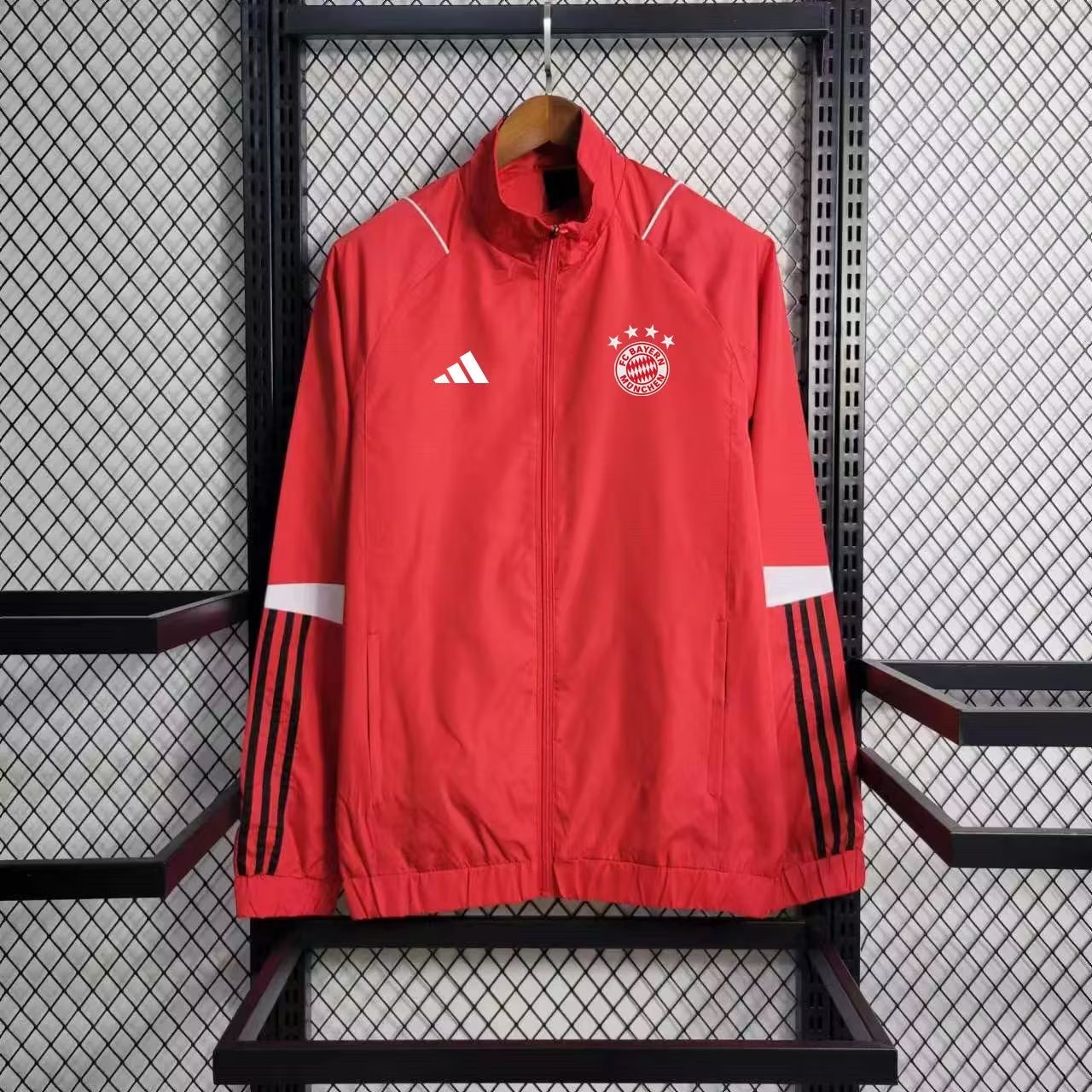 23-24 Bayern Munich Red Windbreaker S-XXL - Unitedfutballjersey