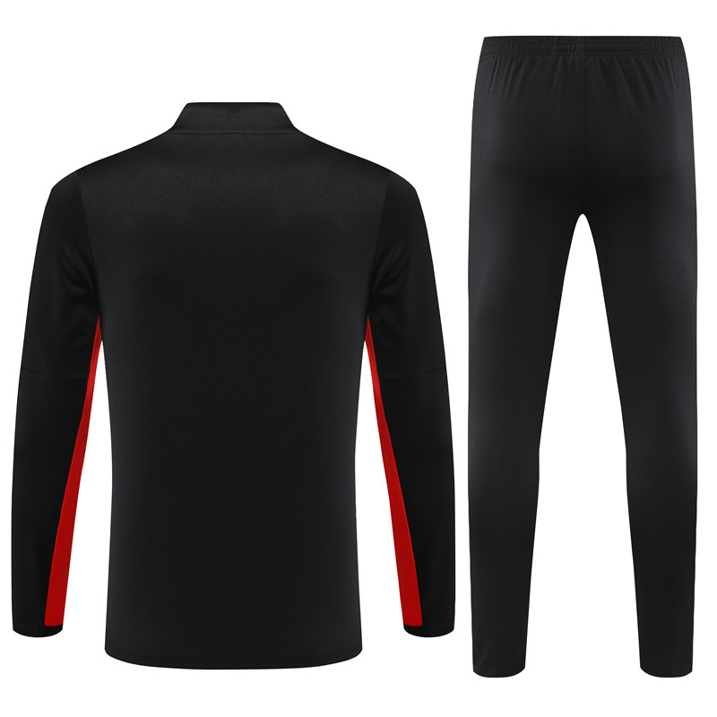 Paris Saint-Germain PSG 23-24 Long Sleeve Training Set -Black and Red - Unitedfutballjersey