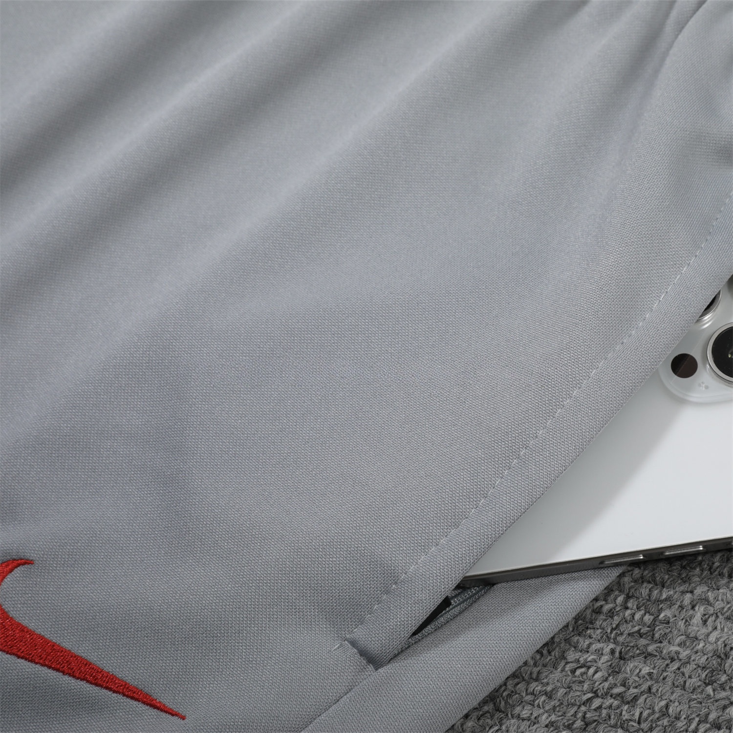 Atletico Madrid 25-26 POLO Short-Sleeve Training Set - Blue Top and Grey Pants - Unitedfutballjersey