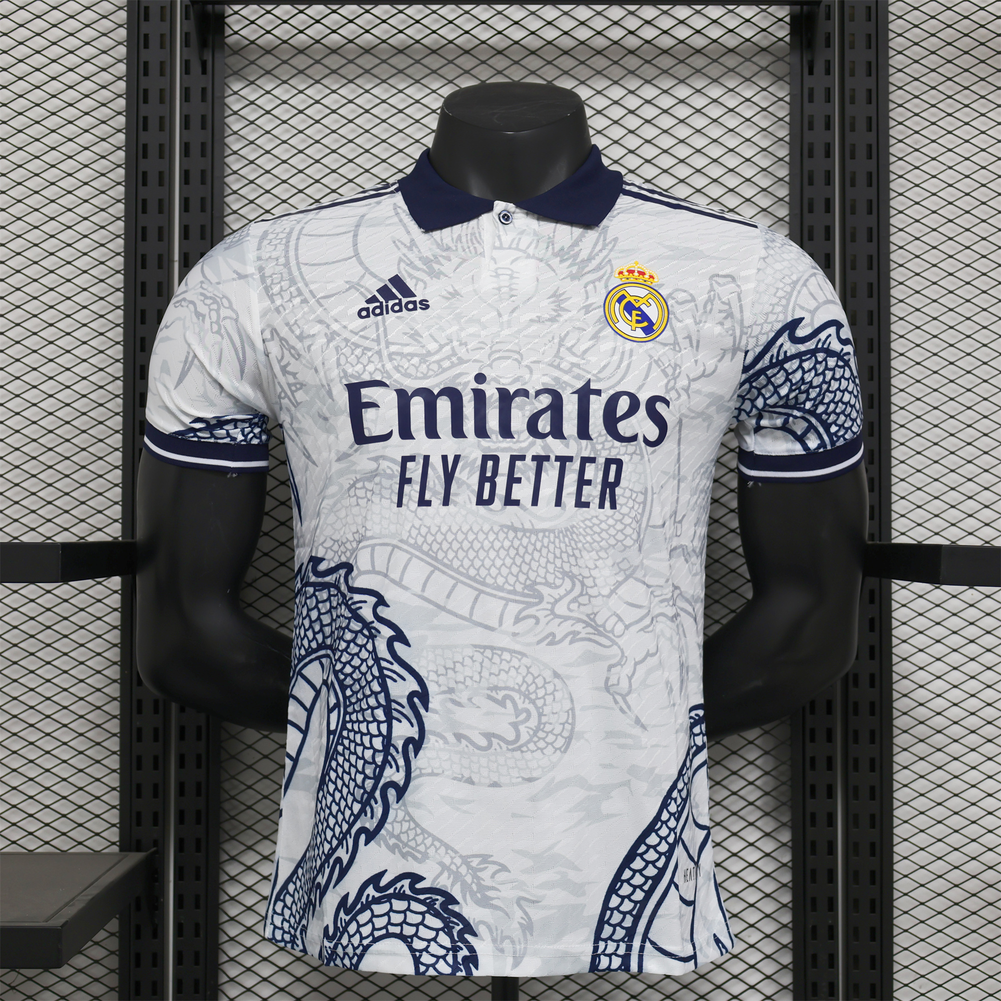 Real Madrid 24-25 Black Dragons Pattern White Special Edition Jersey - Player Version - Unitedfutballjersey