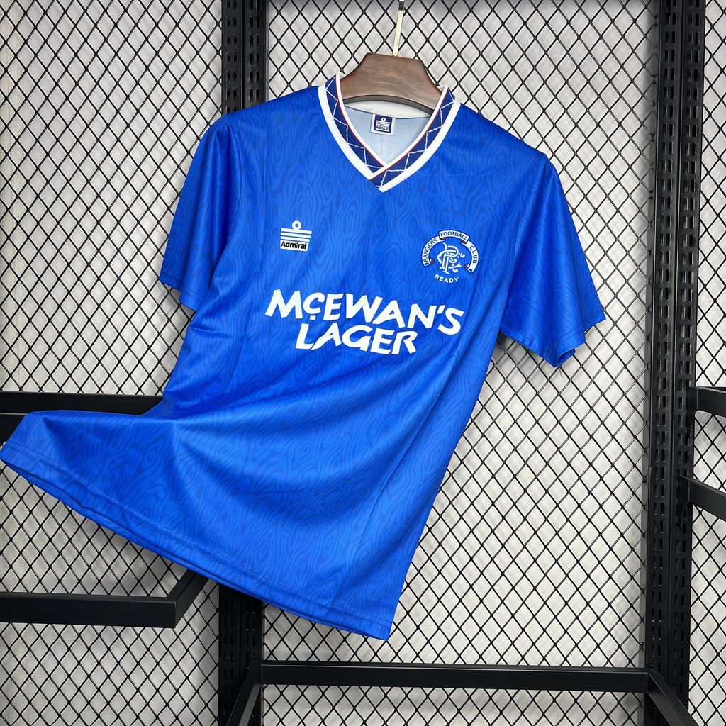Retro Glasgow Rangers 1990-92 Home Stadium Jersey - Unitedfutballjersey