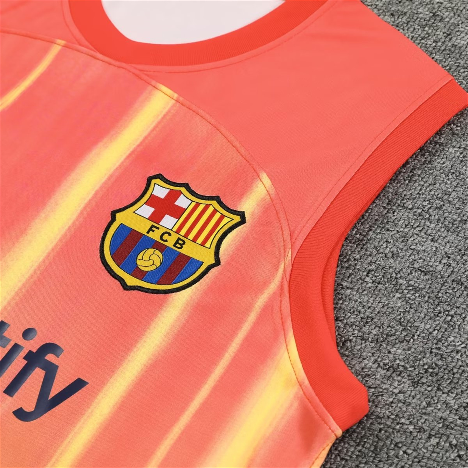 B.A.R.S.A 23-24 Orange Player Vest Training Set - Unitedfutballjersey