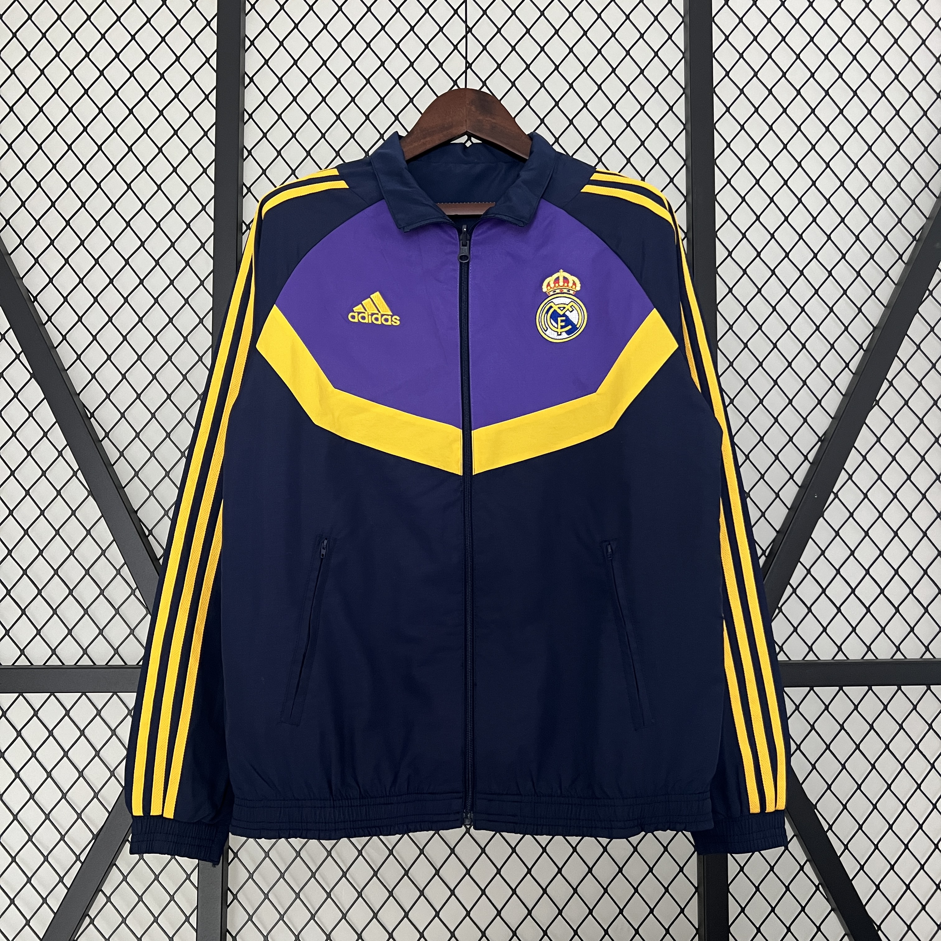 Real Madrid 23-24 Double Sided Windbreaker - Royal Blue - Unitedfutballjersey
