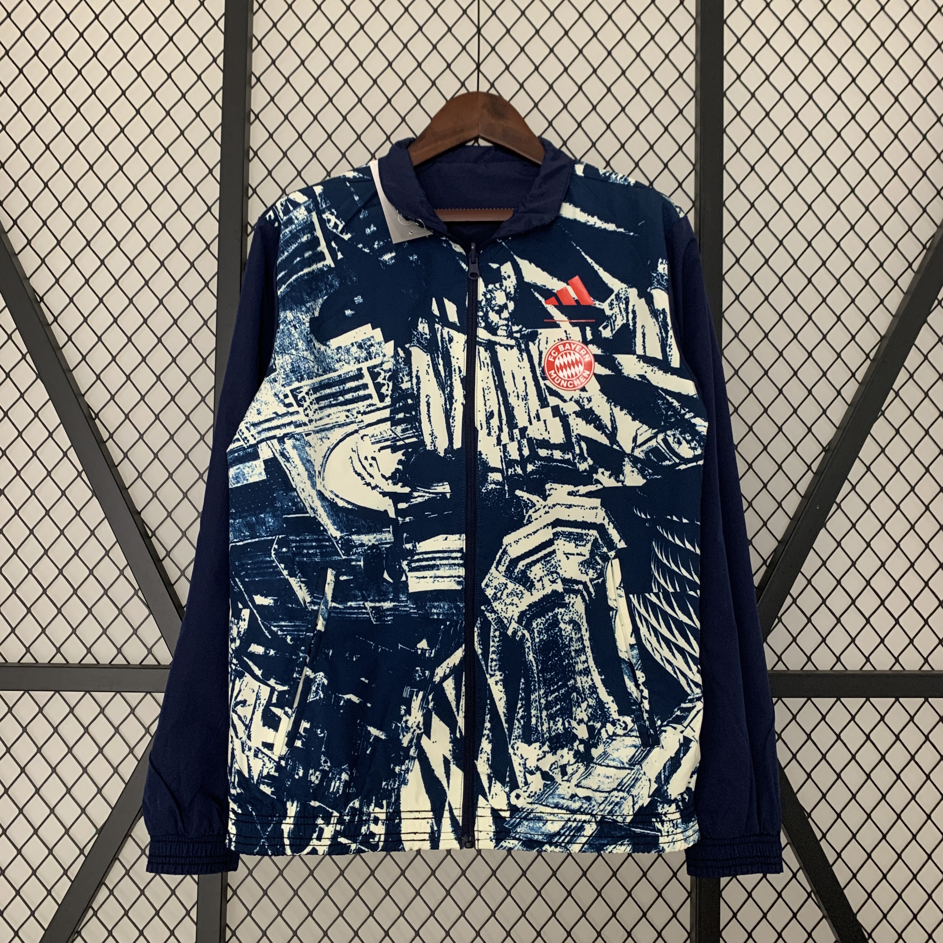 Bayern Munich 23-24 Double Sided Windbreaker - Deep Blue - Unitedfutballjersey