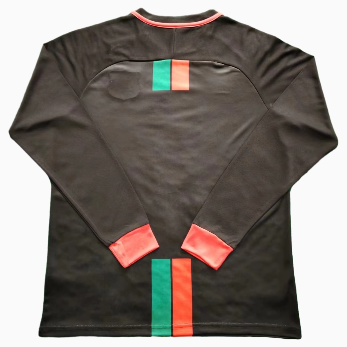 FC Palestina 24-25 Black Centre Striped Long Sleeve Jersey with Arabic - Unitedfutballjersey