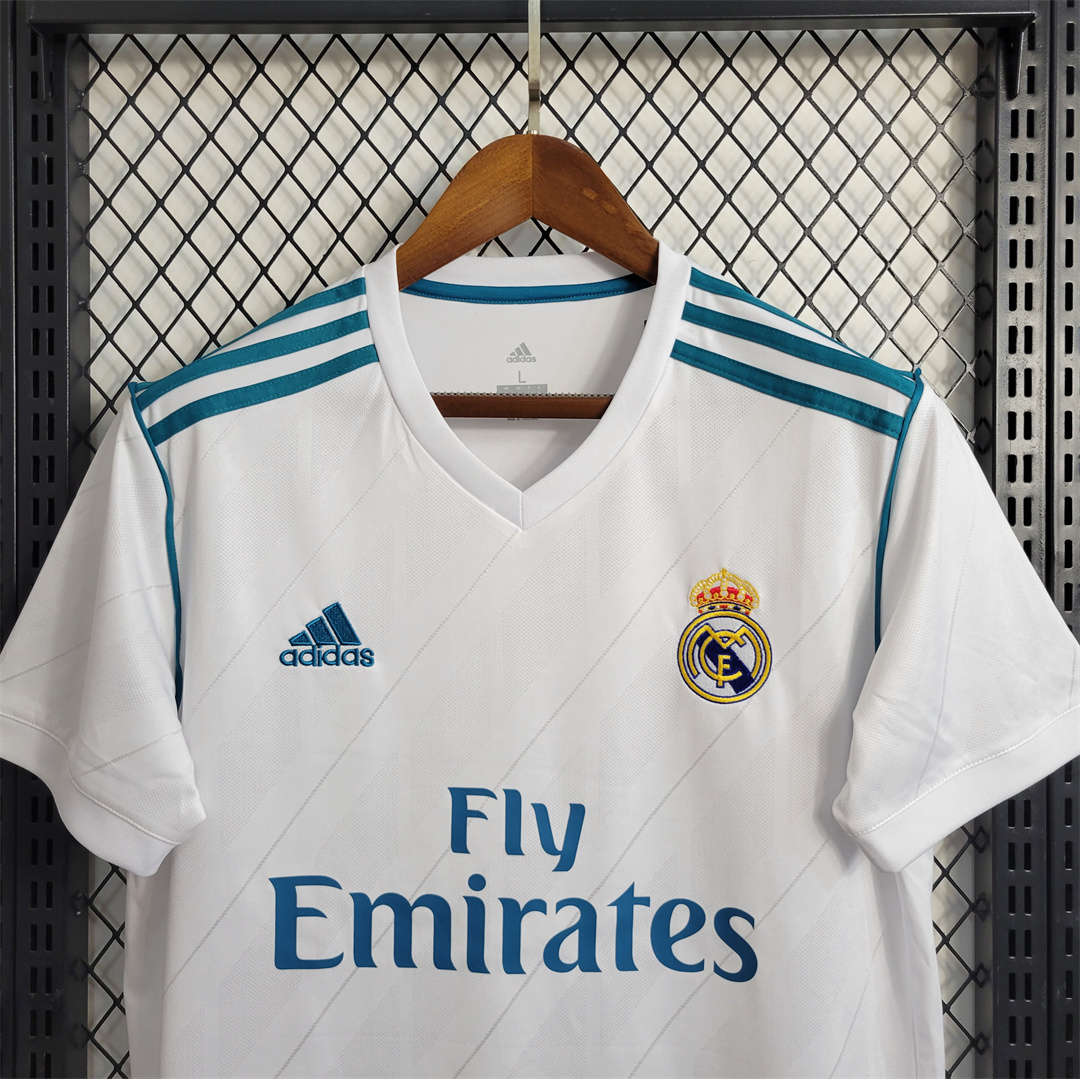 Retro Real Madrid 17-18 Home Jersey - with Champions League Final Final - Unitedfutballjersey