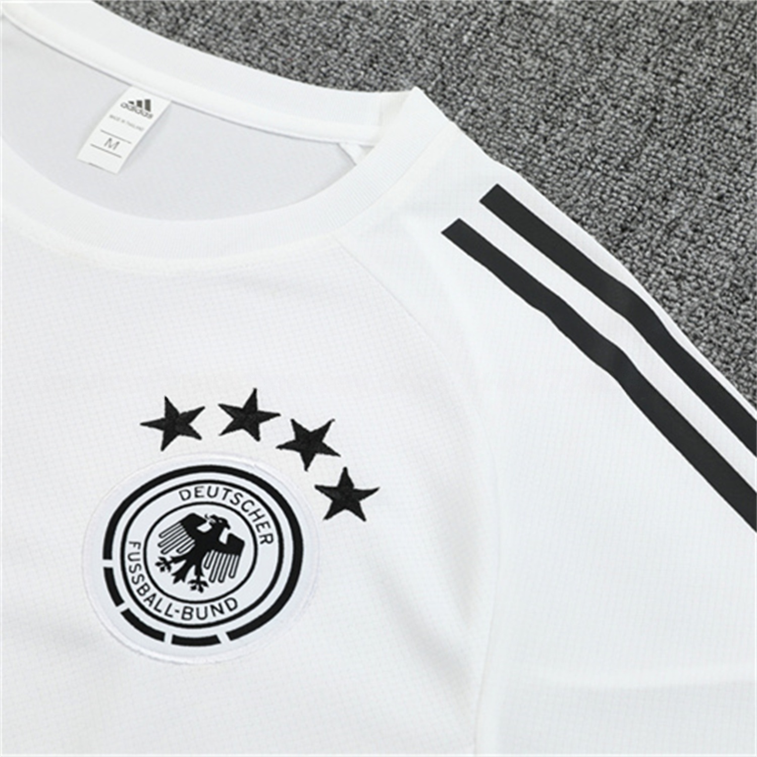 Germany 25-26 Short-Sleeve Training Set - White Top & Black Shorts - Unitedfutballjersey
