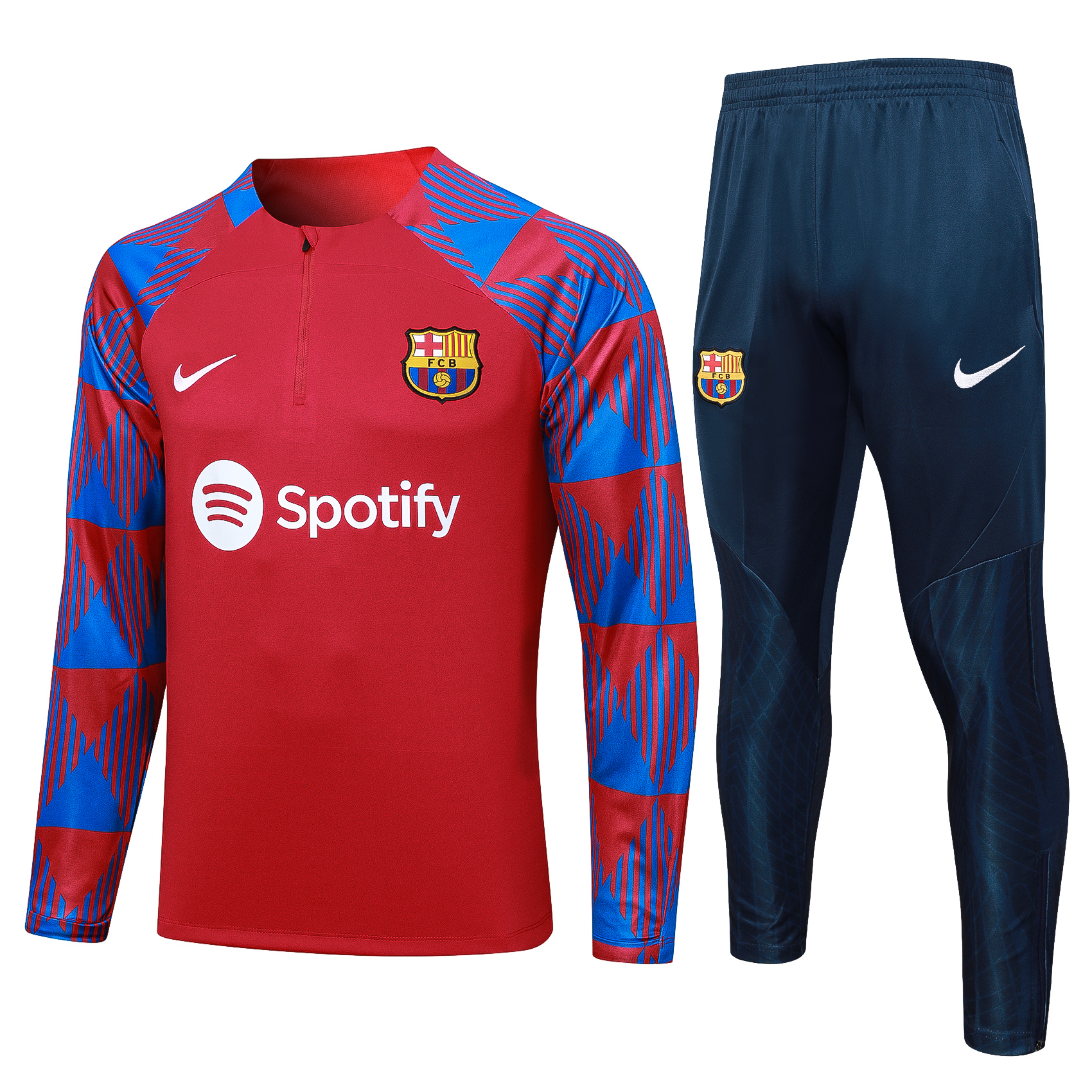 B.A.R.S.A 23-24 Long Sleeve Training Set - Red - Unitedfutballjersey