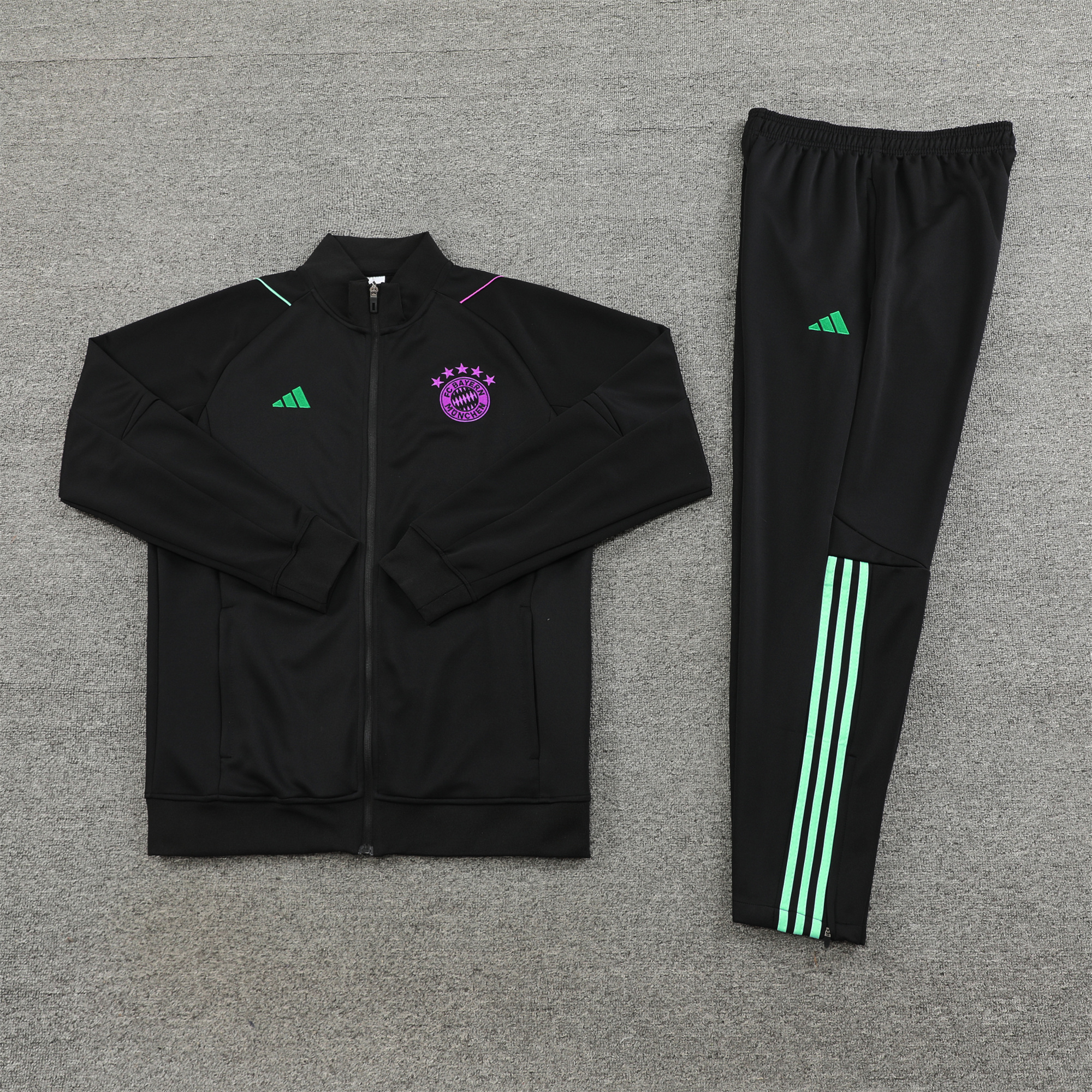 Bayern Munich 23-24 Jacket Training Tracksuit Black - Unitedfutballjersey