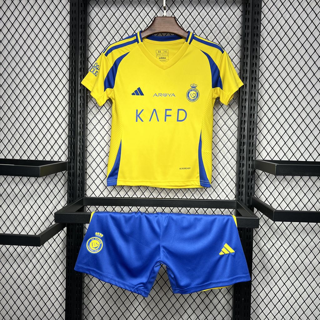 Al Nassr Riyadh Victory 24-25 Home Stadium Kids Kit - Unitedfutballjersey
