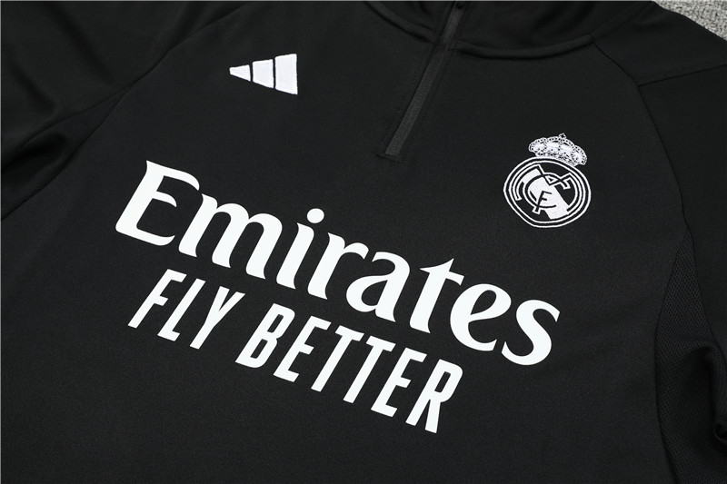 Real Madrid 23-24 Long Sleeve Training Set - Black - Unitedfutballjersey