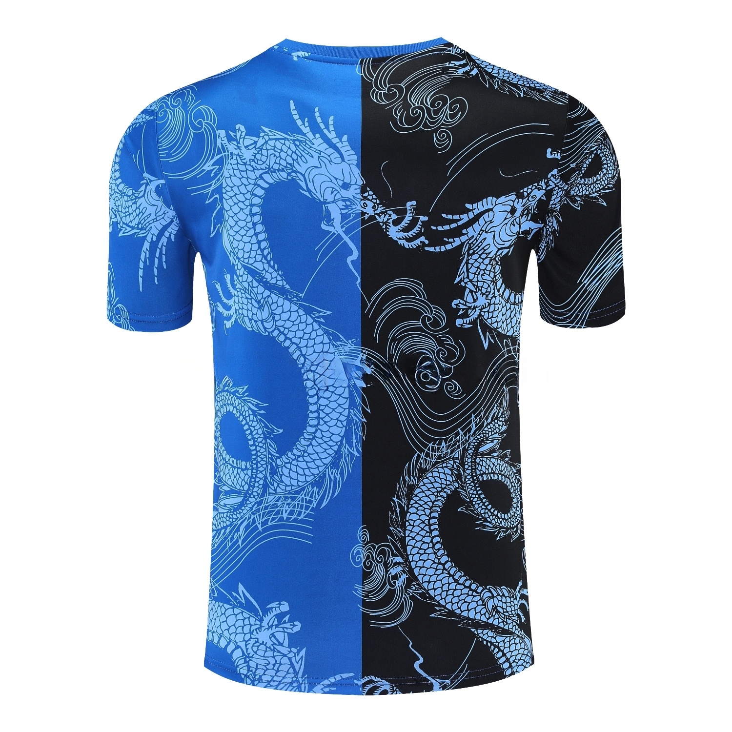Real Madrid 25-26 Short-Sleeve Training Set - Blue Black Dragon Top & Black-White Shorts - Unitedfutballjersey