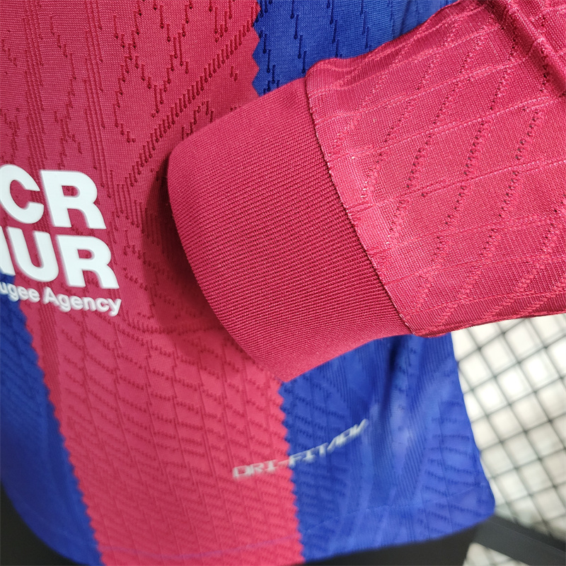 B.A.R.S.A 23-24 Home Long sleeve Jersey - Player Version - Unitedfutballjersey