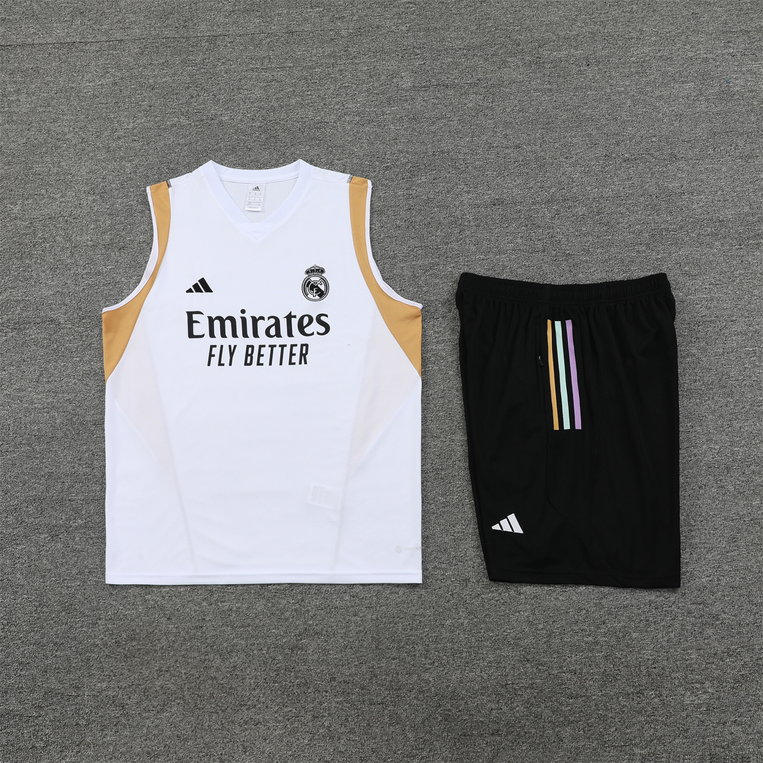 Real Madrid 23-24 Training Vest Suit White - Unitedfutballjersey