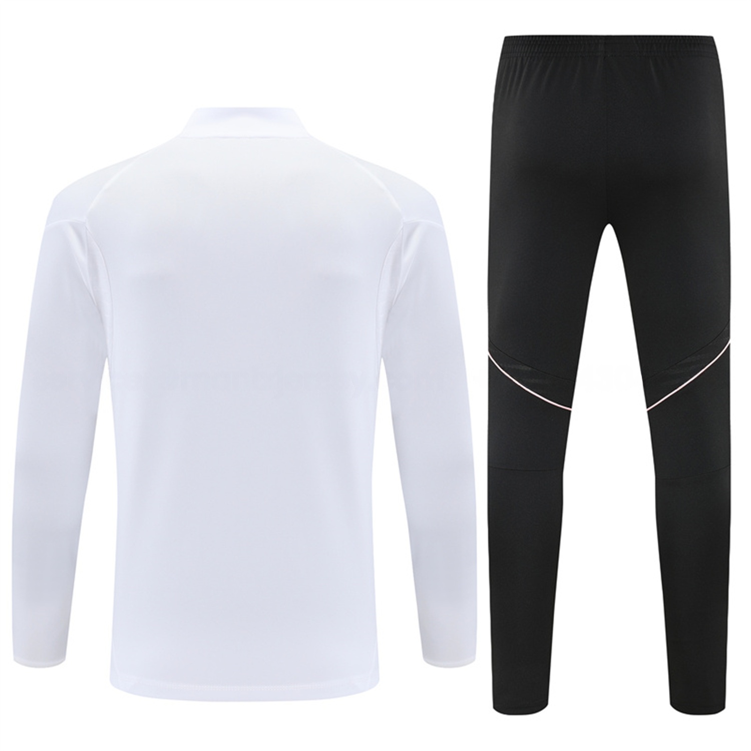 Juventus 25-26 Long Sleeve Training Set - White Top and Black Pants - Unitedfutballjersey