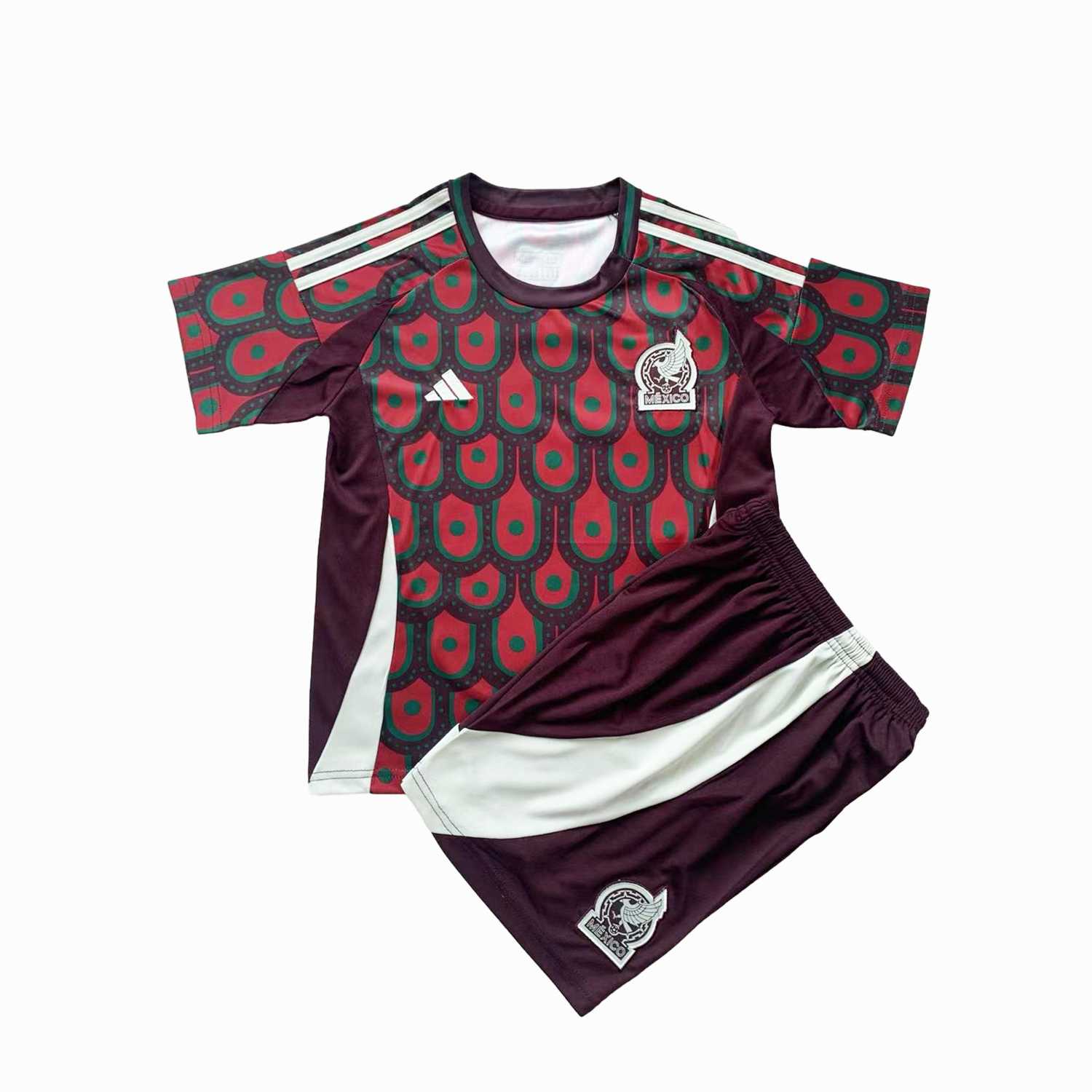 Mexico 2024 Home Stadium Goalkeeper Kids Kit - Unitedfutballjersey