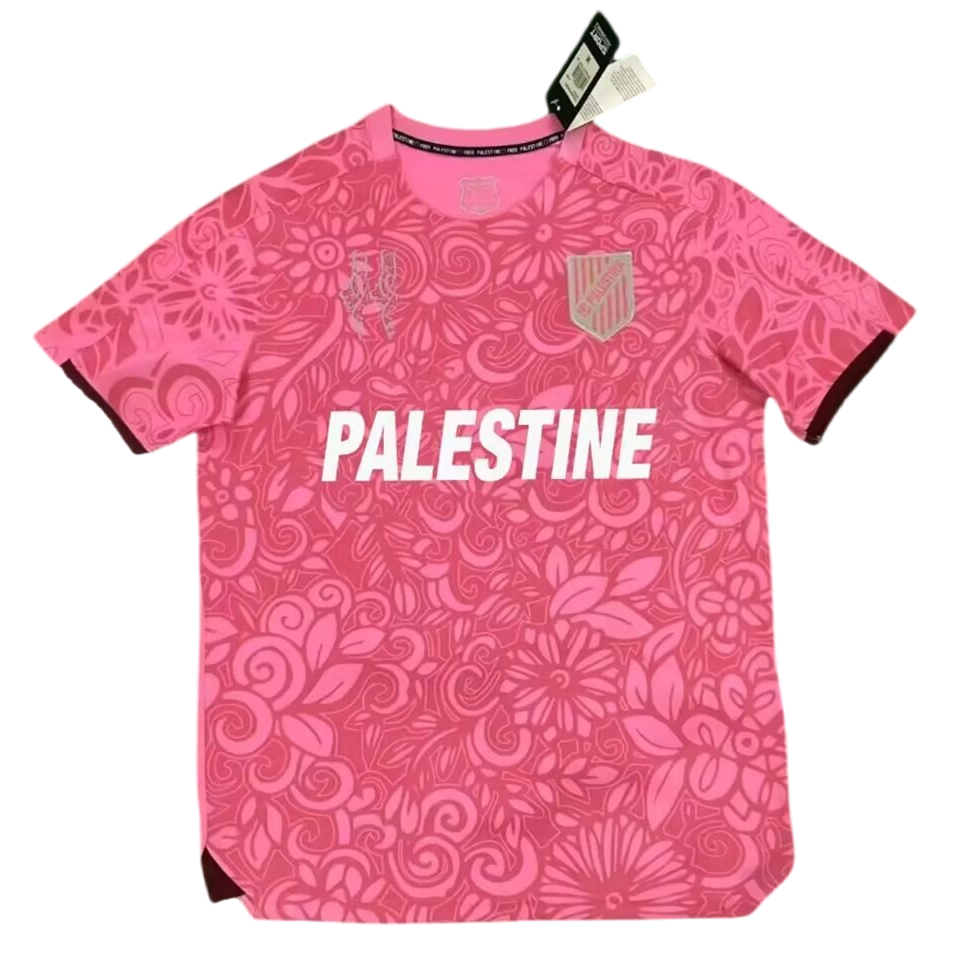 FC Palestina 23-24 Pink Patterned Jersey with English - Unitedfutballjersey
