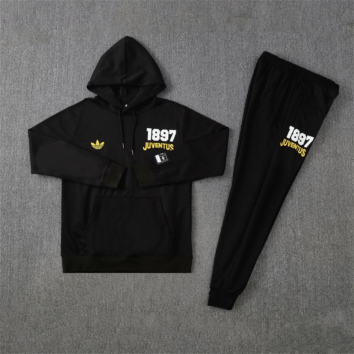 Juventus 25-26 Originals Varsity Hoodie Set - Black Hoodie and Pants - Unitedfutballjersey