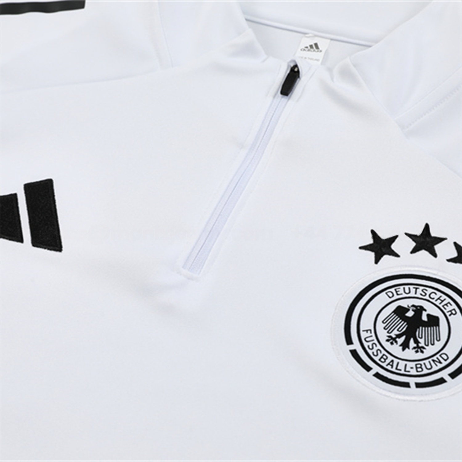 Germany 25-26 Kids Long Sleeve Training Set - White Top and Black Pants - Unitedfutballjersey