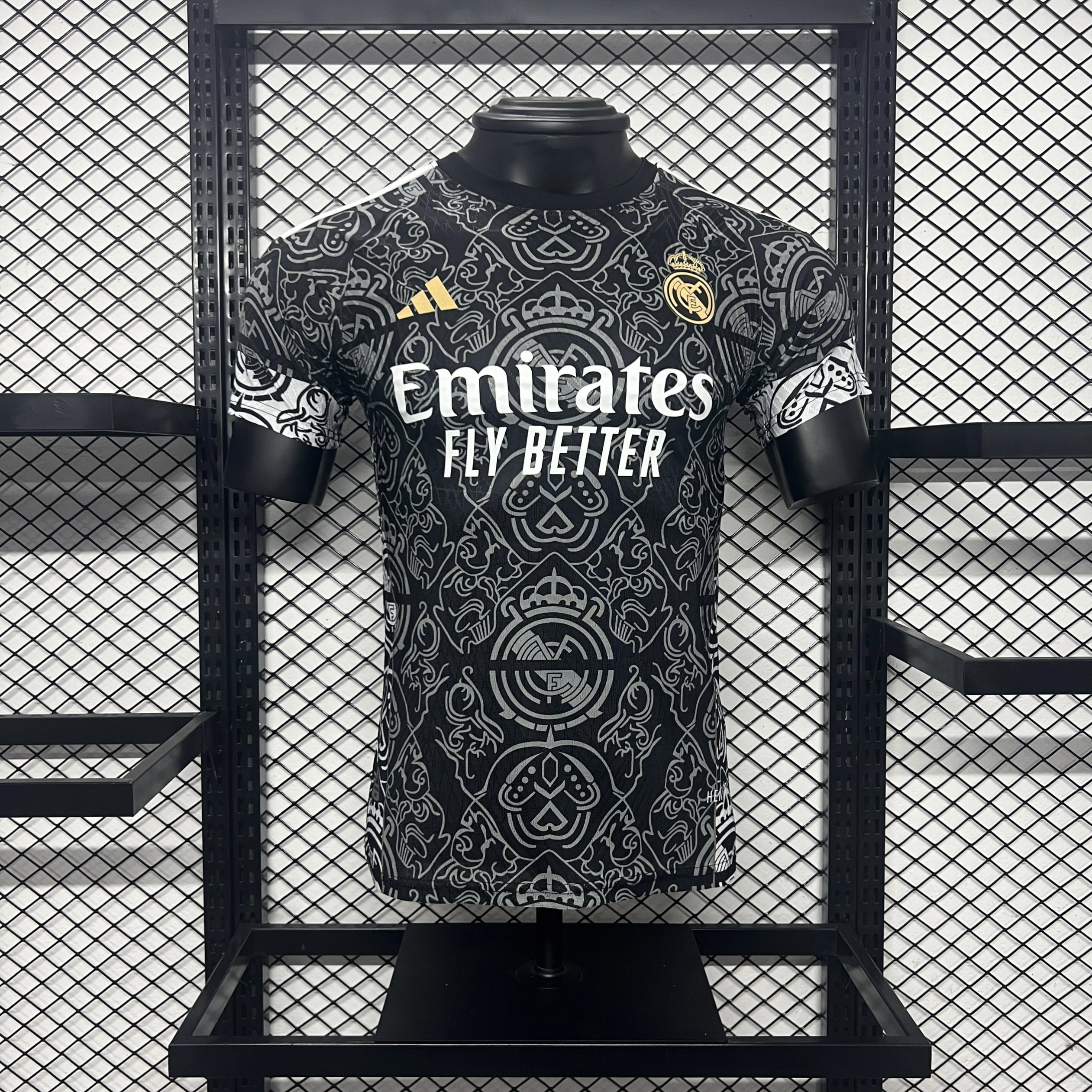 Real Madrid 24-25 Black Line Pattern Special Edtion Jersey - Player Version - Unitedfutballjersey