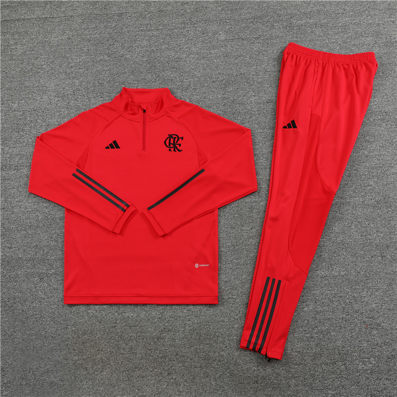 Flamengo 23-24 Long Sleeve Training Set -Red - Unitedfutballjersey