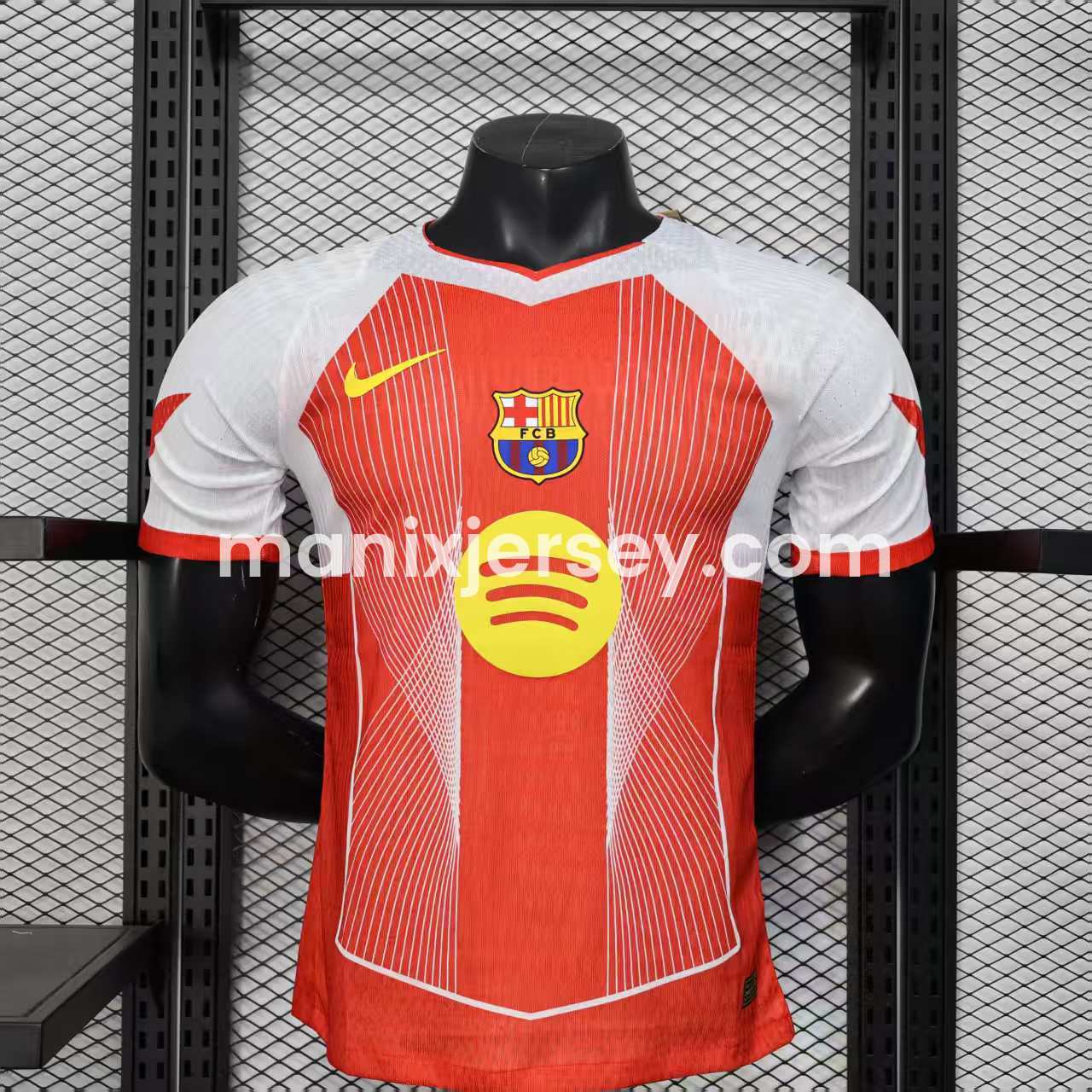 Barcelona 25-26 Red & White Big LOGO Special Jersey - Player Version - Unitedfutballjersey