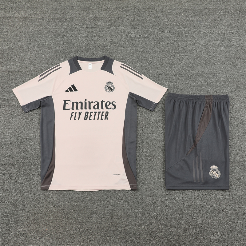 Real Madrid 24-25 Kids Short-Sleeve Training Set - Apricot - Unitedfutballjersey