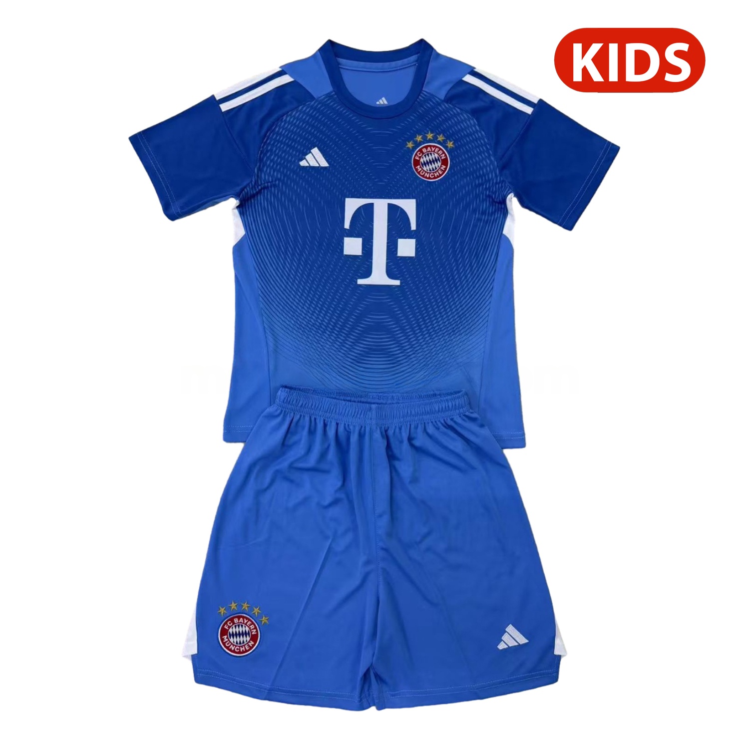 Bayern Munich 25-26 Blue Goalkeeper Kids Kit - Unitedfutballjersey