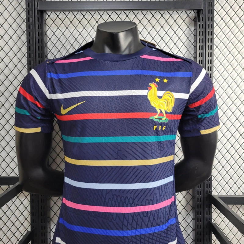 France 2024 Stripe Training Jersey - Player Version - Unitedfutballjersey