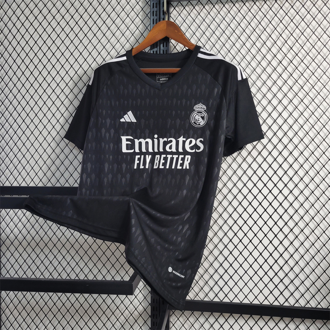 Real Madrid 23-24 Black Goalkeeper Jersey - Fans Version - Unitedfutballjersey