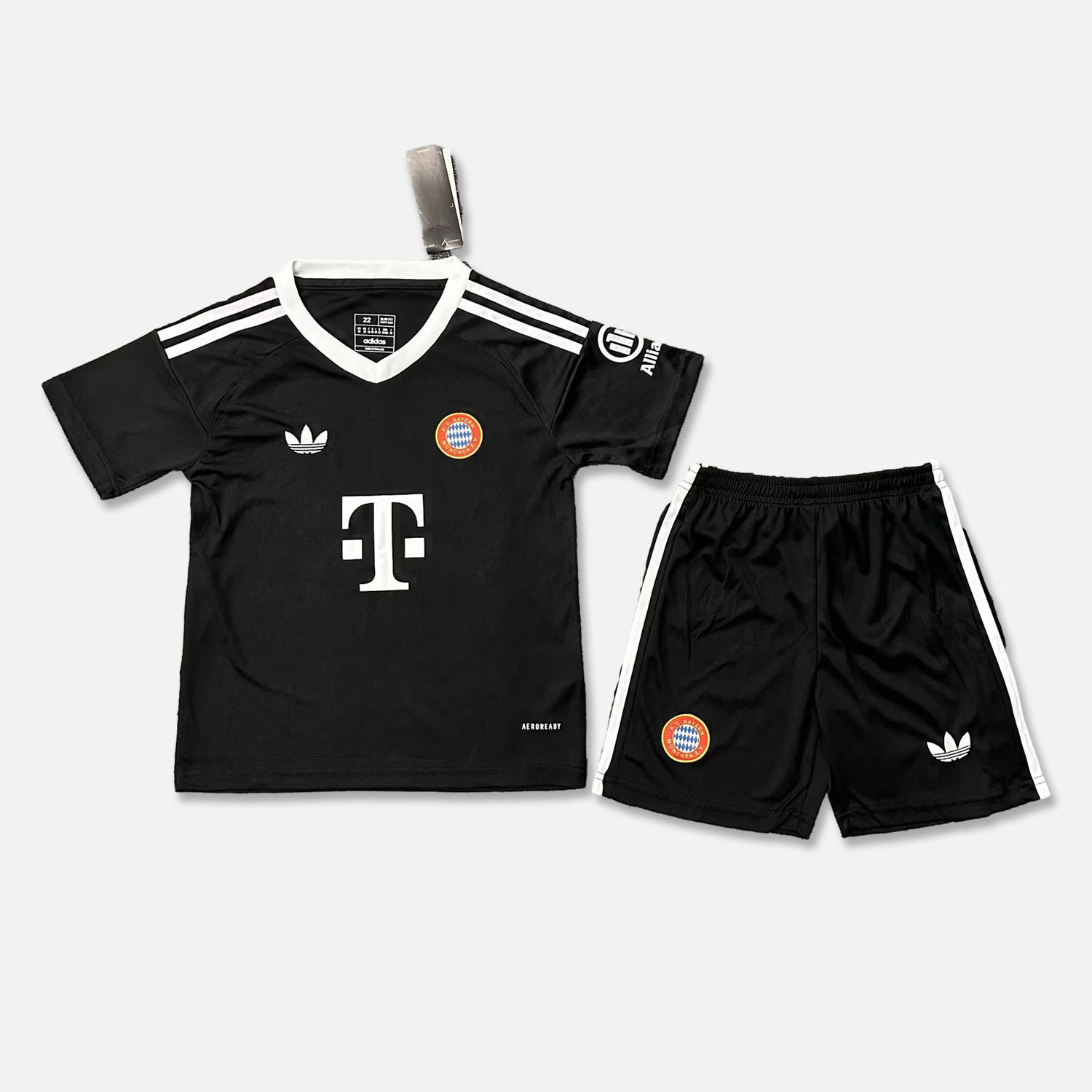 Bayern Munich 24-25 Third Black Goalkeeper Kids Kit - Unitedfutballjersey