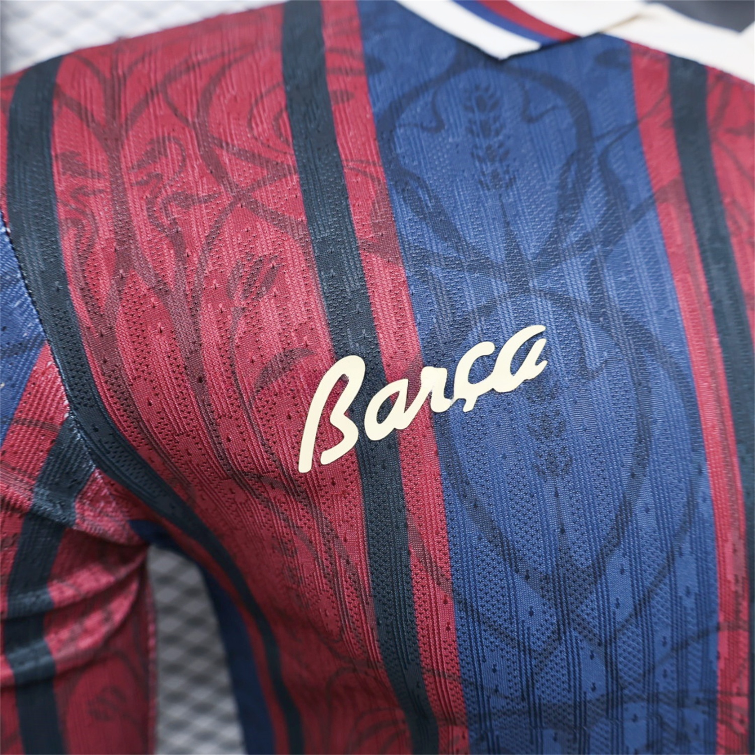 Barcelona 25-26 125th Anniversary Throwback Long Sleeves Jersey - Player Version - Unitedfutballjersey