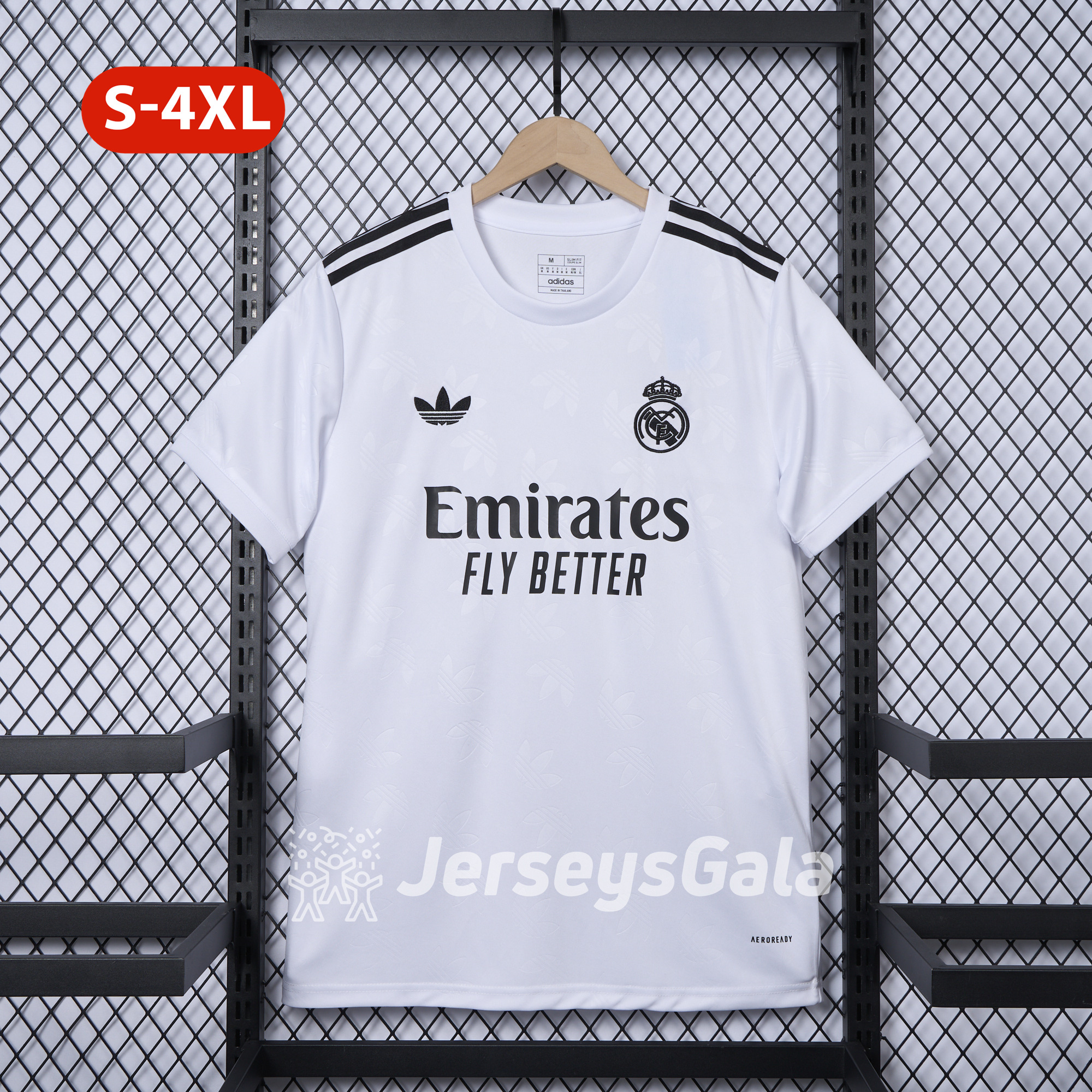 Real Madrid 24-25 Trefoil White Jersey - Fans Version - Unitedfutballjersey