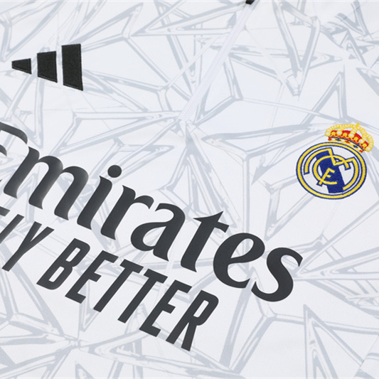 Real Madrid 24-25 Long Sleeve Training Set - White Camouflage - Unitedfutballjersey