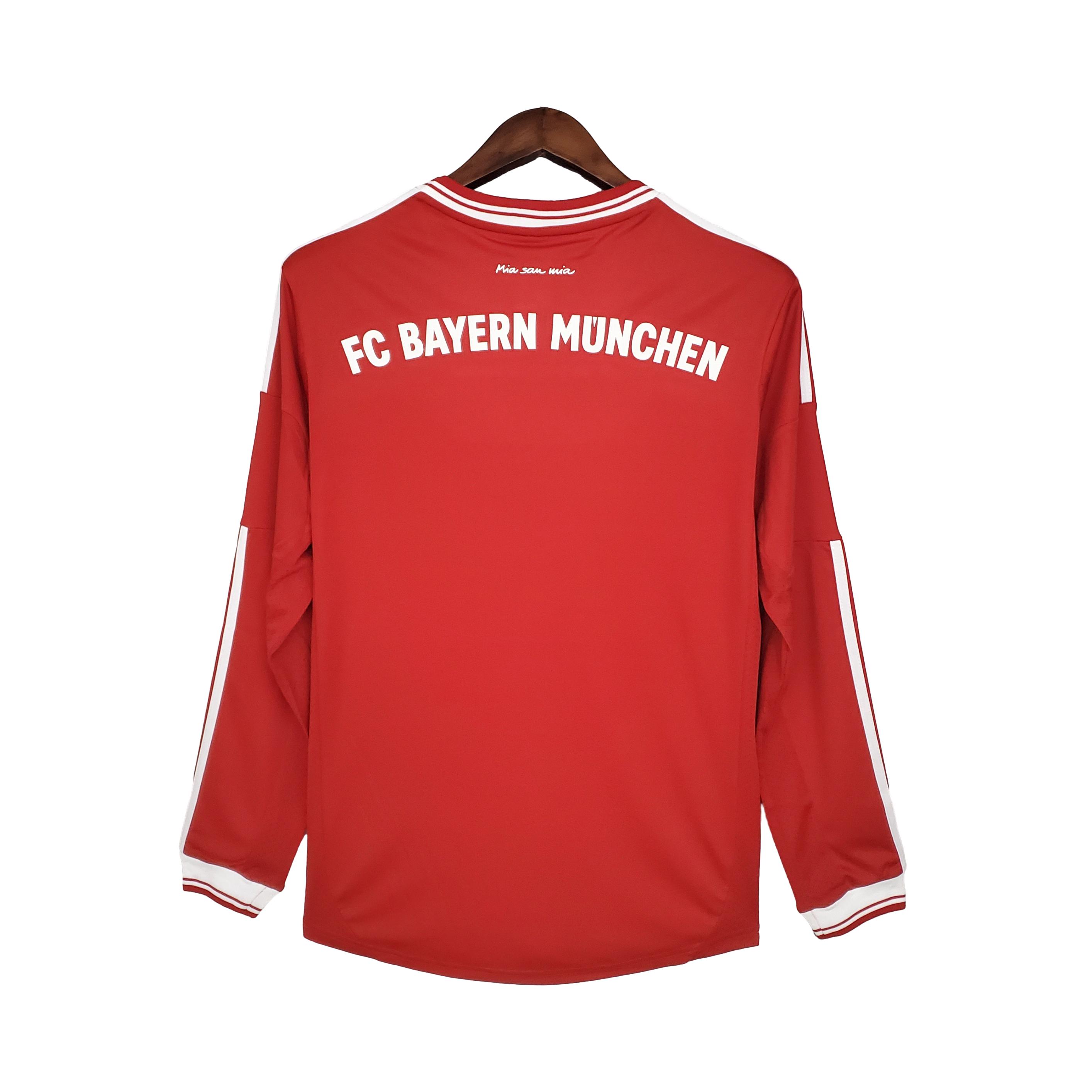 Retro Bayern Munich 13-14 Champions League Final Home Stadium Long Sleeve Jersey - Unitedfutballjersey