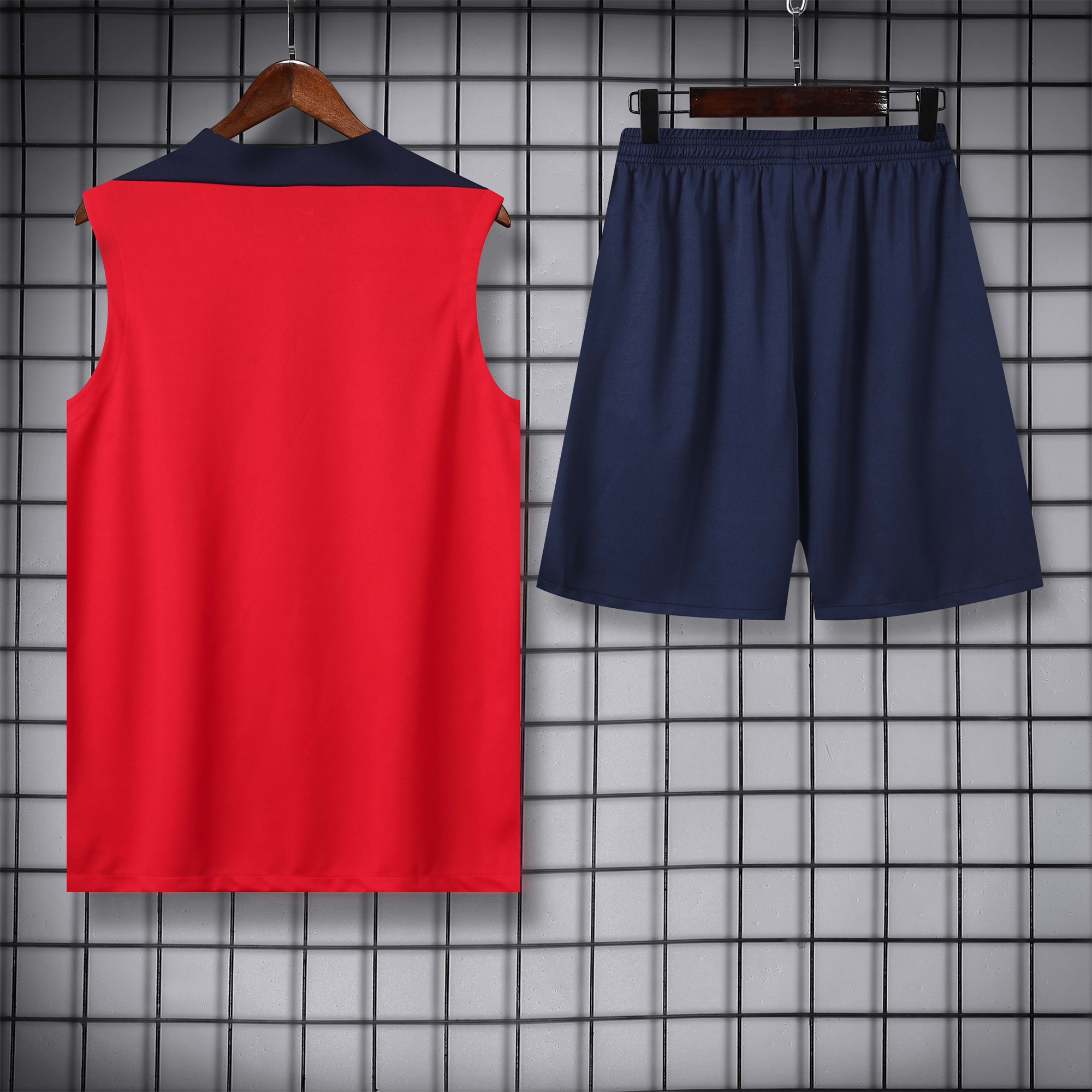 Atletico Madrid 24-25 Vest Training Set - Red - Unitedfutballjersey