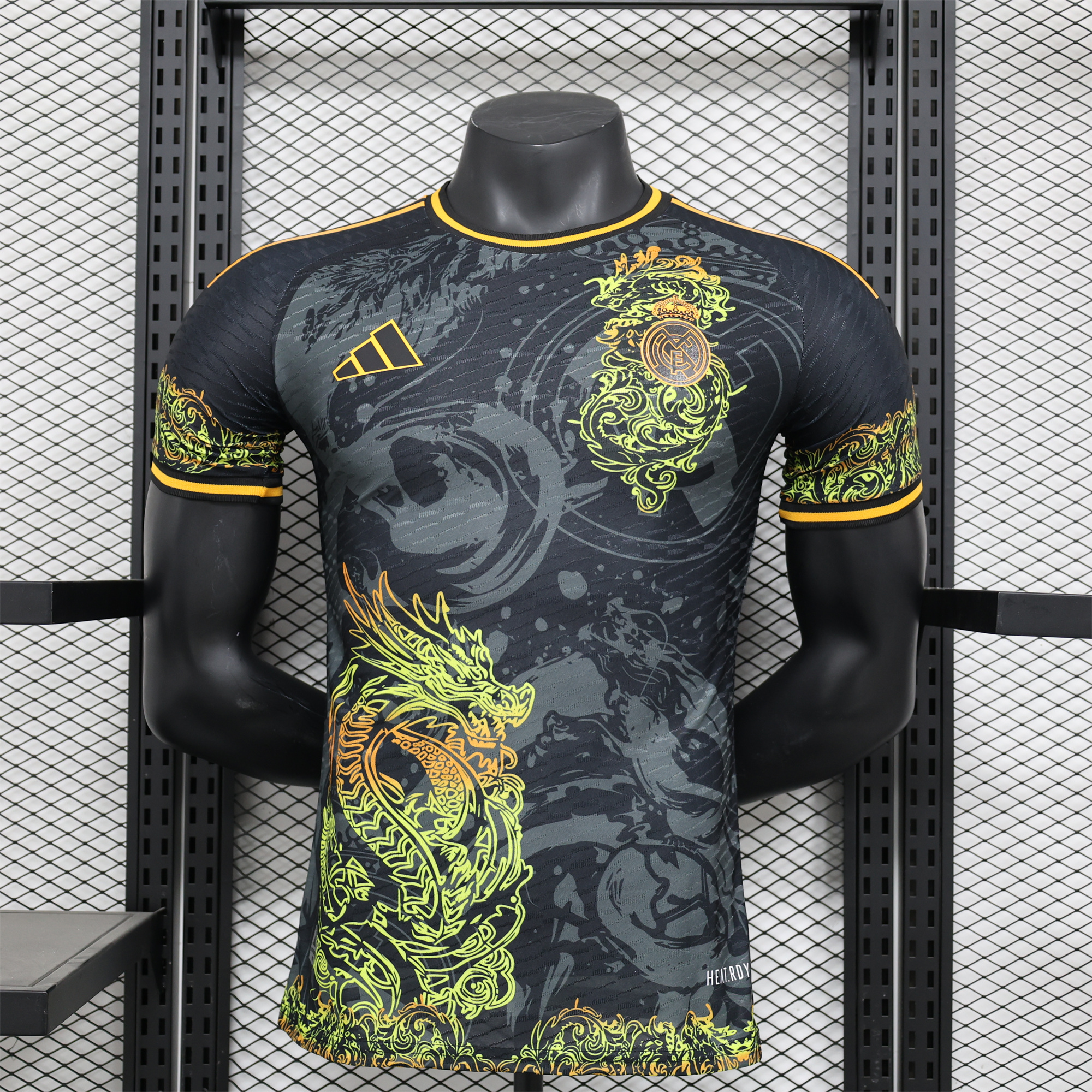 Real Madrid 24-25 Yellow Loong Black Special Edition Jersey - Player Version - Unitedfutballjersey