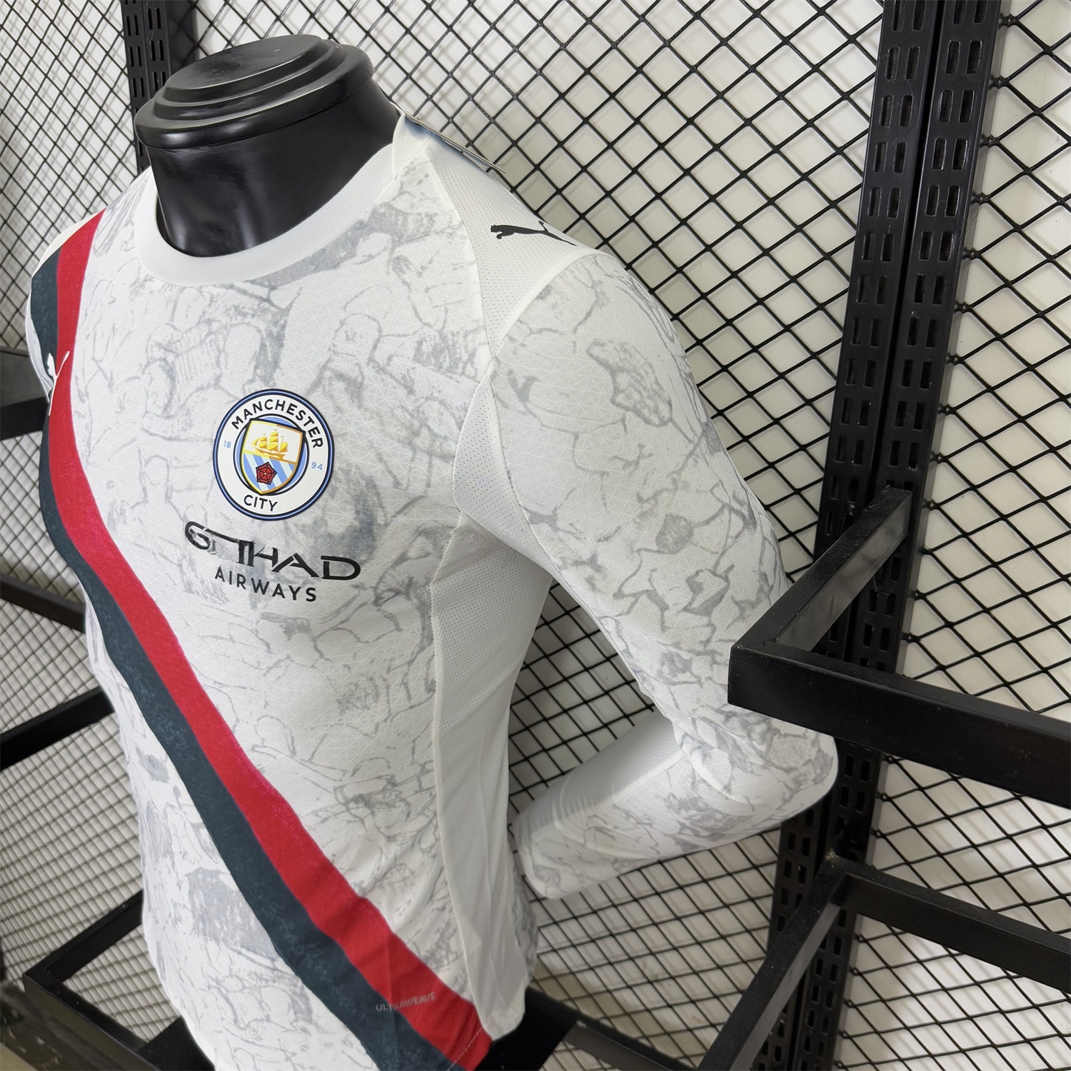 Manchester City 25-26 KidSuper White Long Sleeves Jersey - Player Version - Unitedfutballjersey