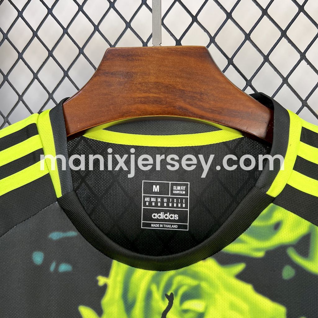 Real Madrid 25-26 Snake and Green Flowers Black Jersey - Fans Version - Unitedfutballjersey