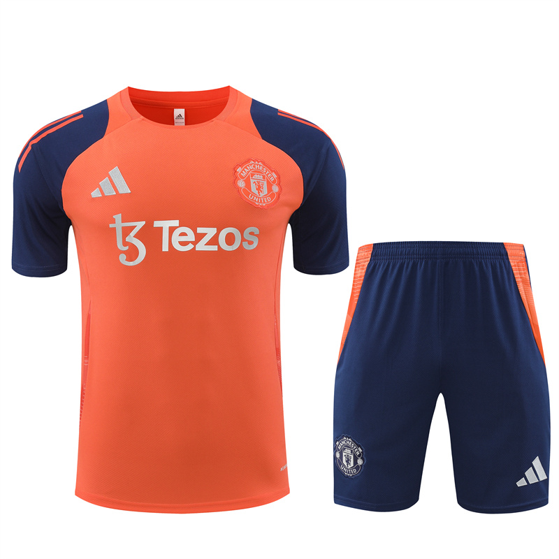 Manchester United 24-25 Short-Sleeve Training Set - Orange - Unitedfutballjersey